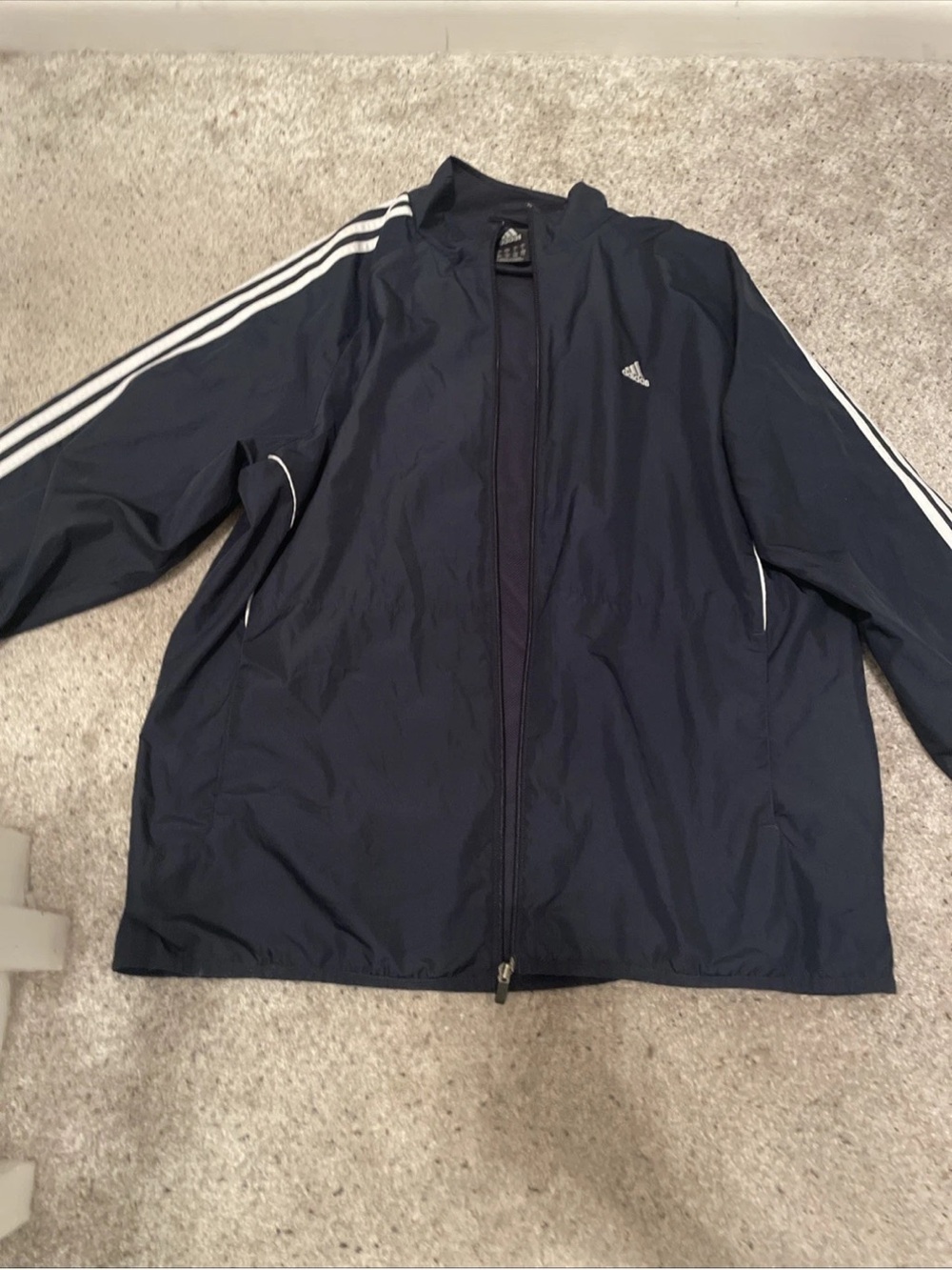 adidas Navy Windbreaker Jacket men’s large.